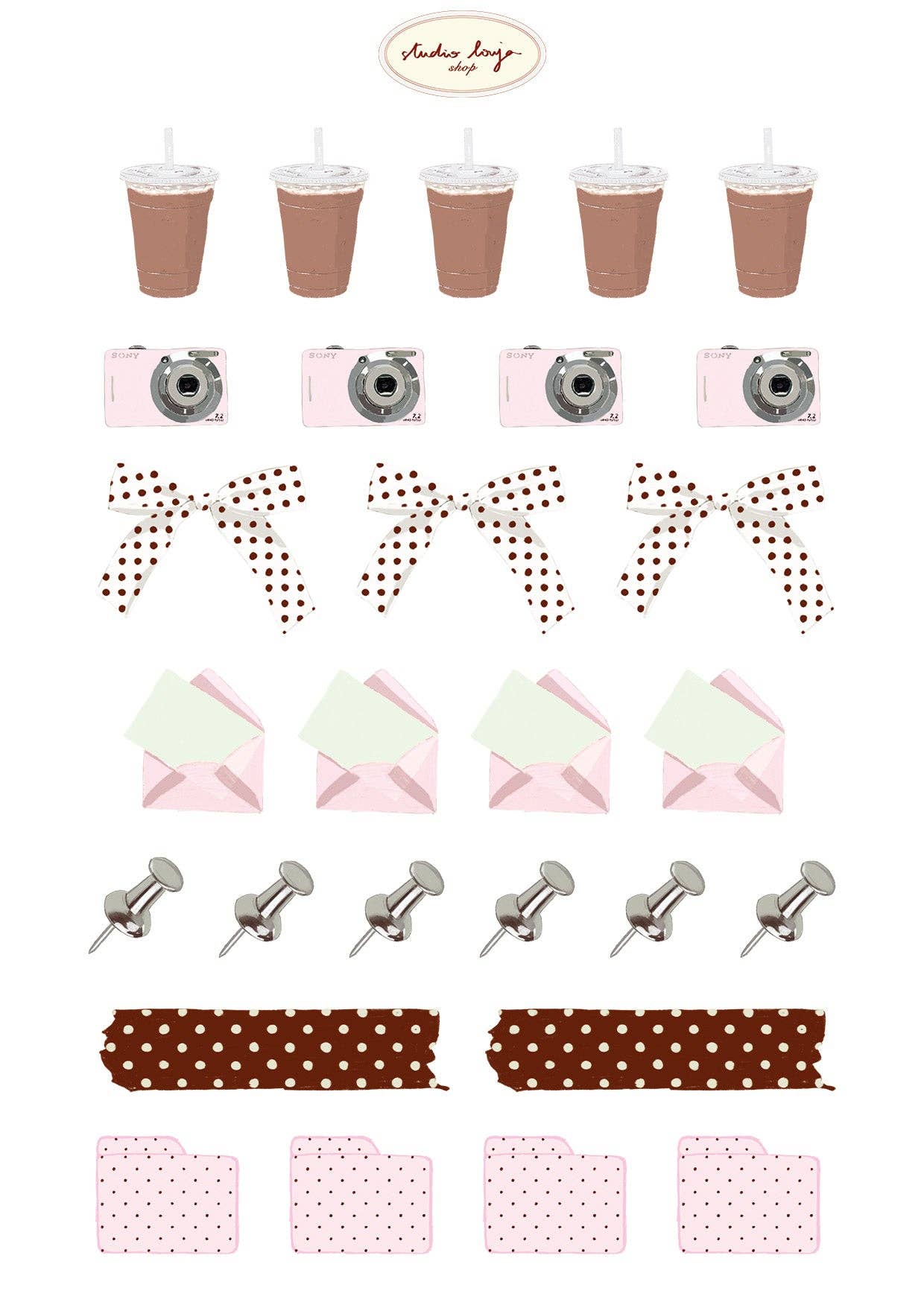 Planche de stickers - Journal Essentials