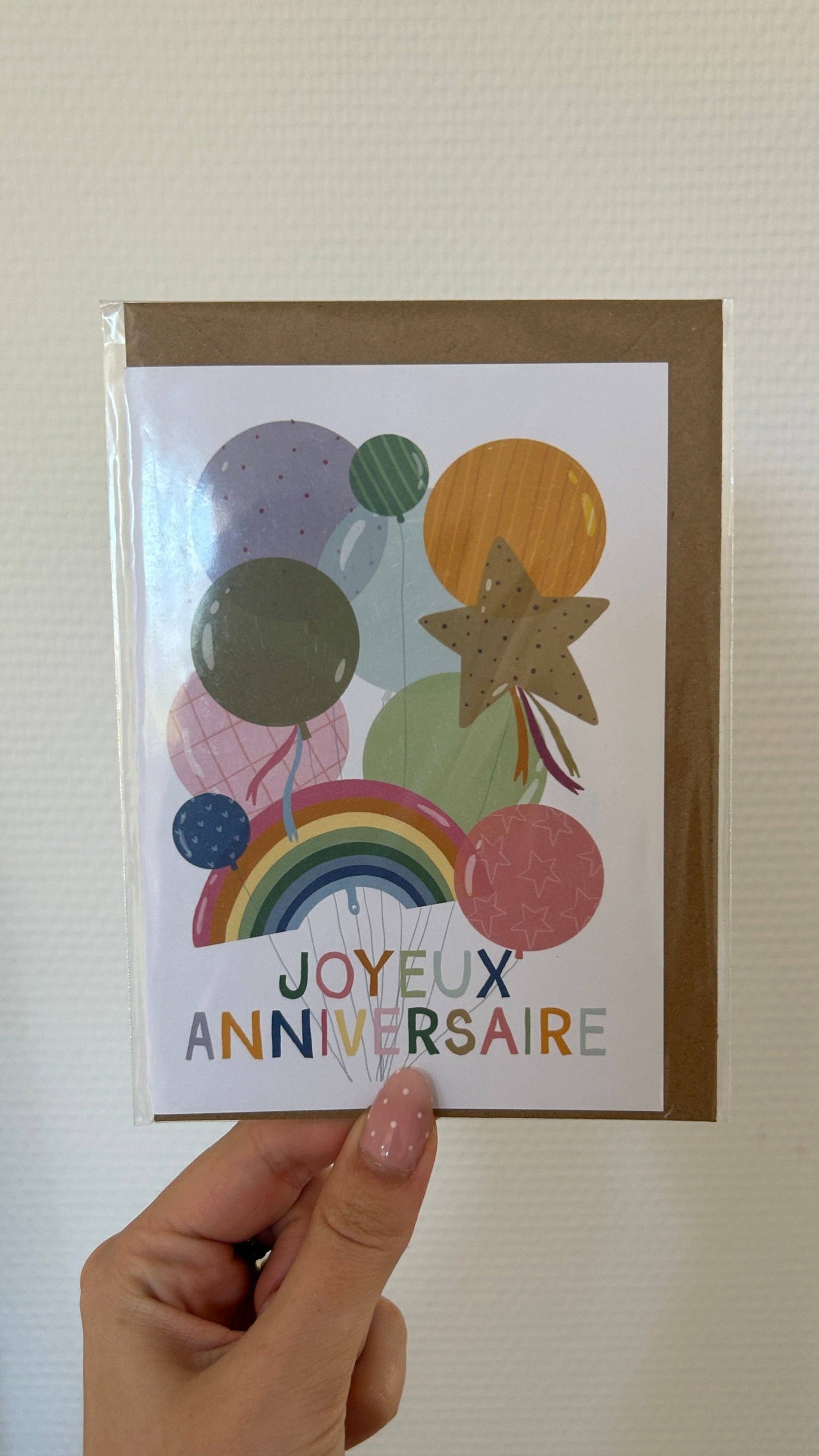 Carte de voeux - Ballons d'anniversaire