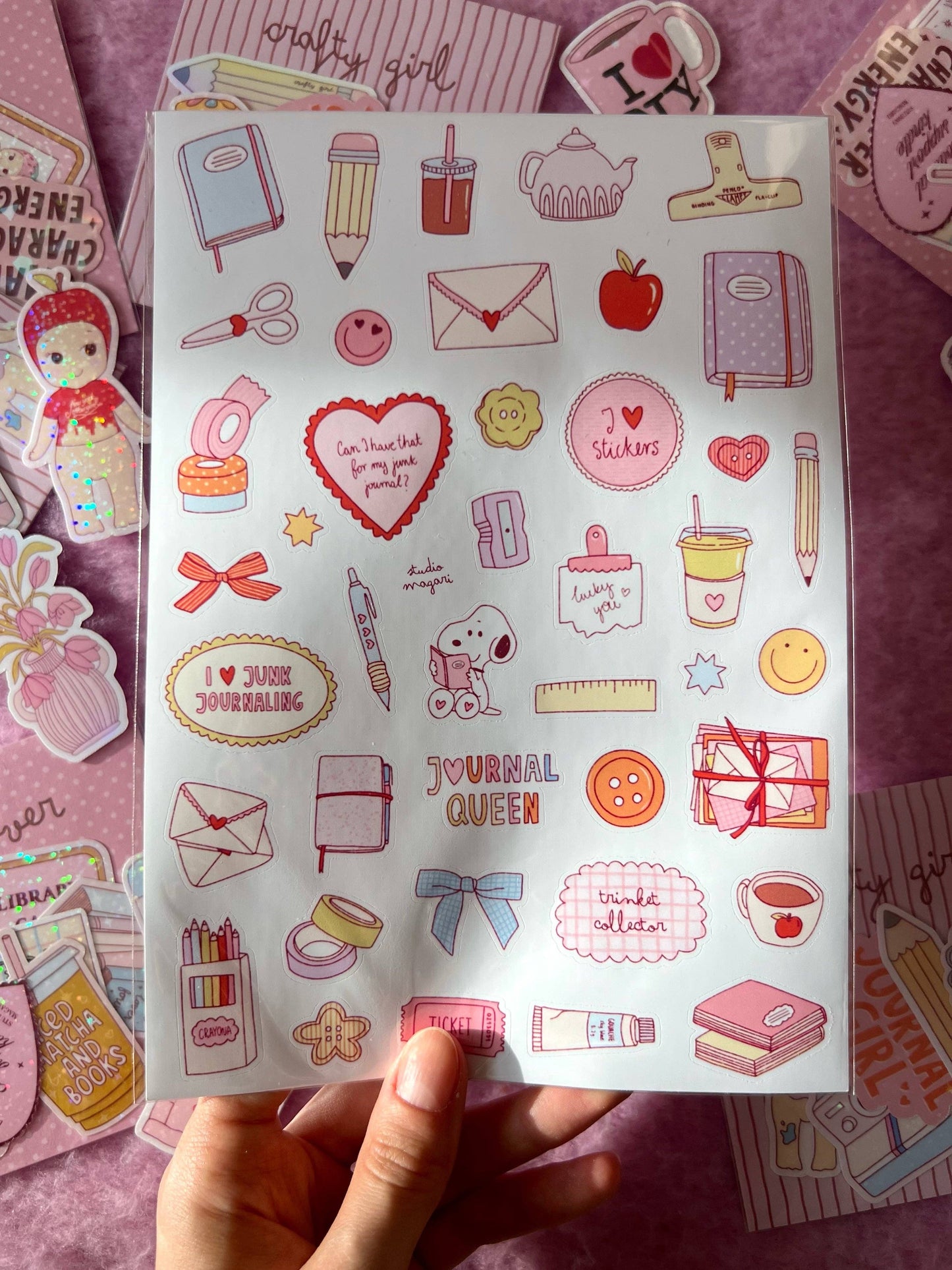 Planche de stickers - Journal Girl Club