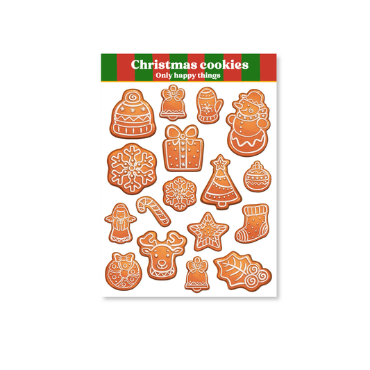 Planche de stickers - Biscuits de Noël