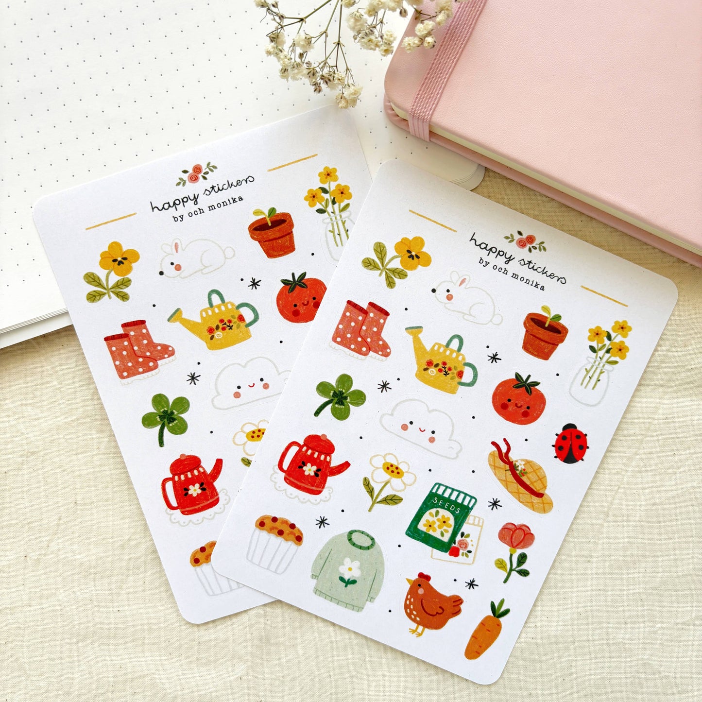 Planche de stickers - Printemps