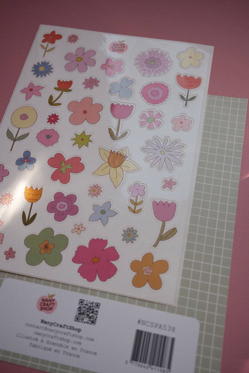 Planche de stickers - Fleurs Dessins
