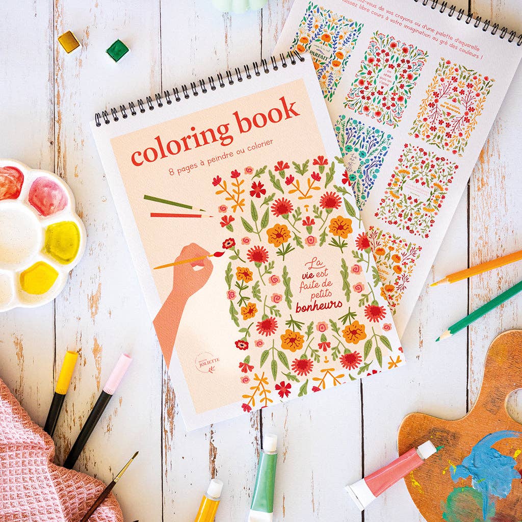 Carnet de coloriage - Petits bonheurs