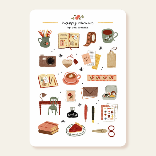 Planche de stickers - Journaling Cocooning