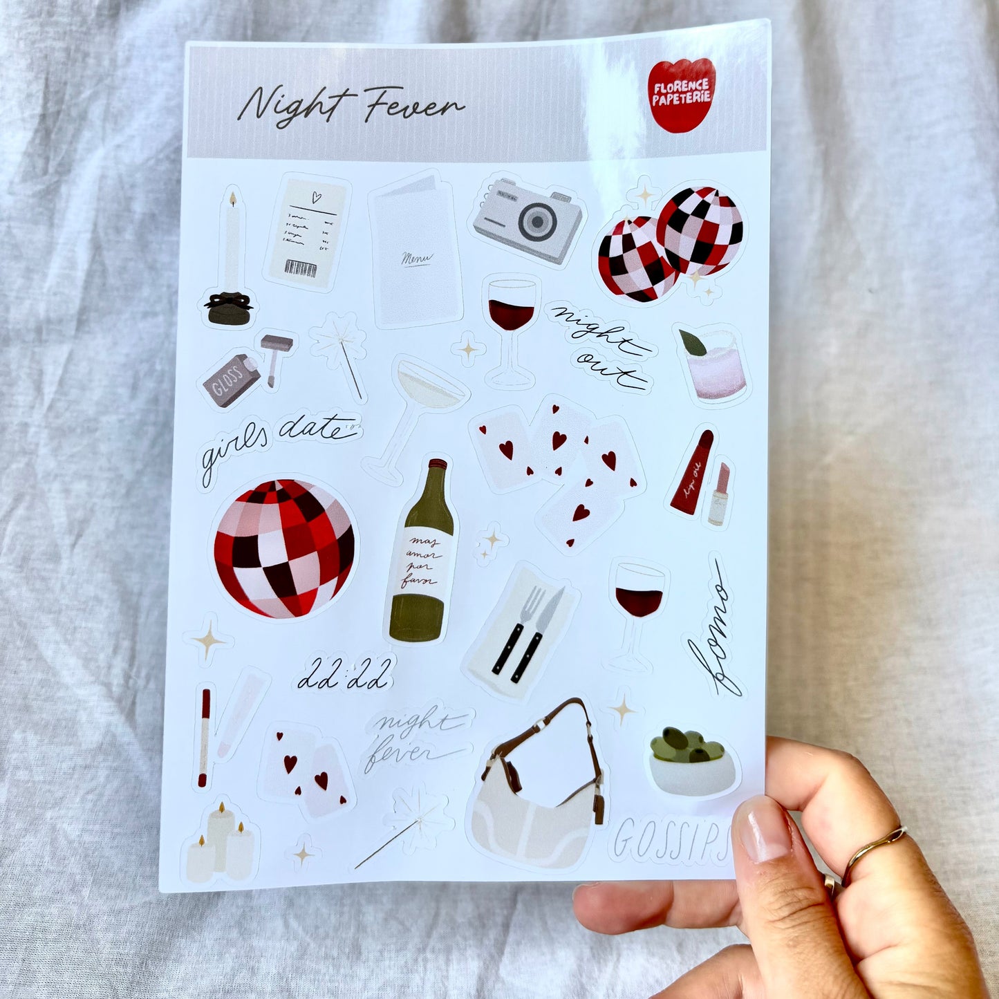 Planche de stickers - Night Fever