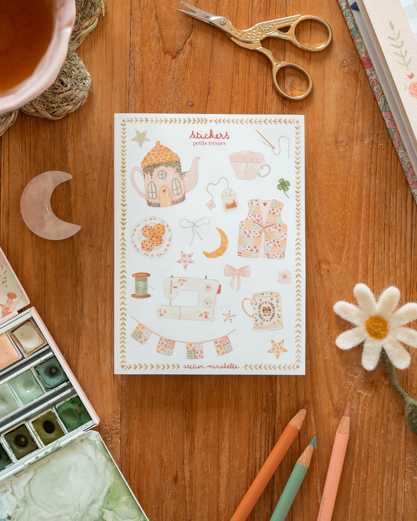 Planche de stickers - Petits Trésor Cottage