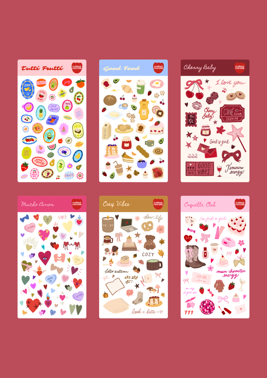 Lot de 6 planches de stickers