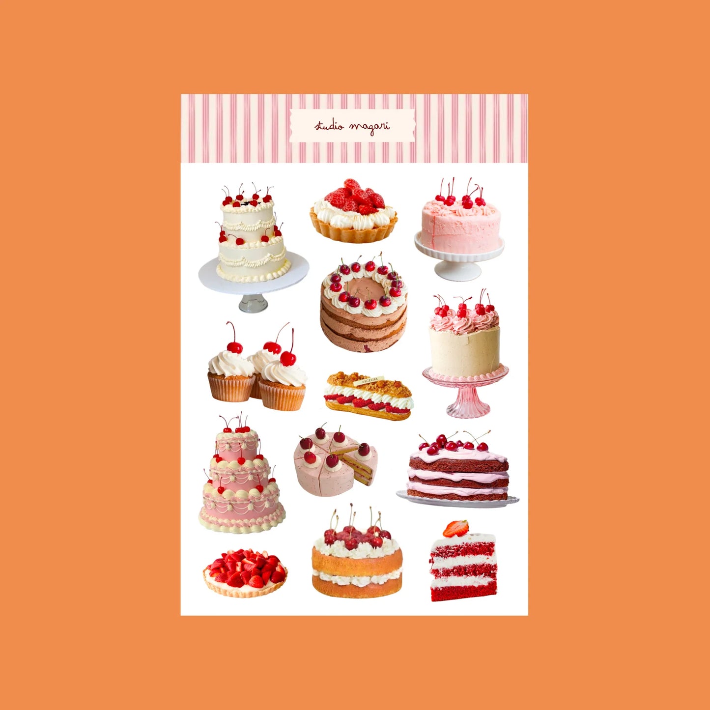 Planche de stickers - Pâtisseries