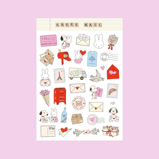 Planche de stickers - Happy Mail