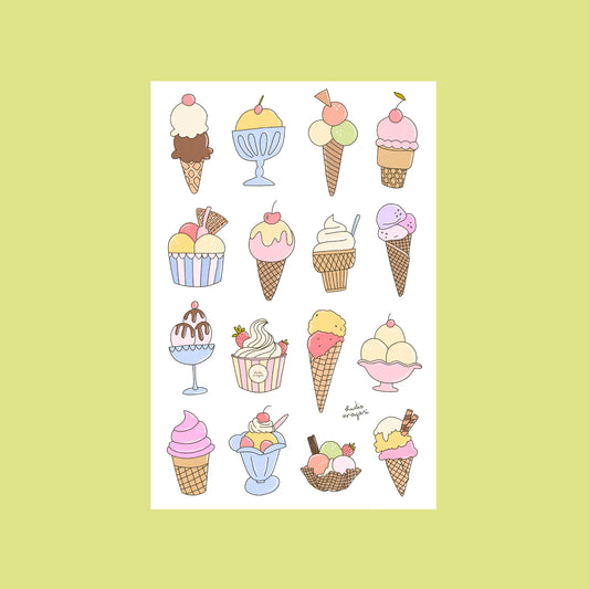 Planche de stickers - Ice Cream