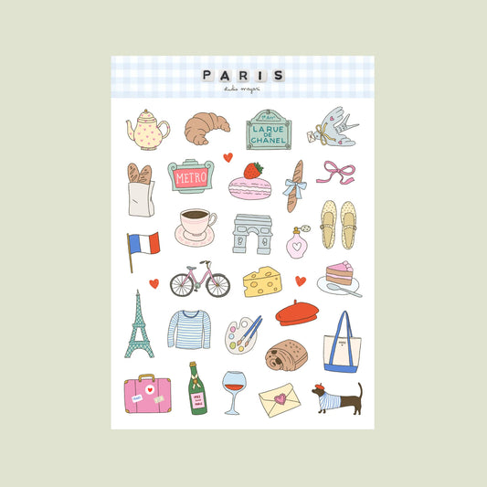 Planche de stickers - Paris Loves You