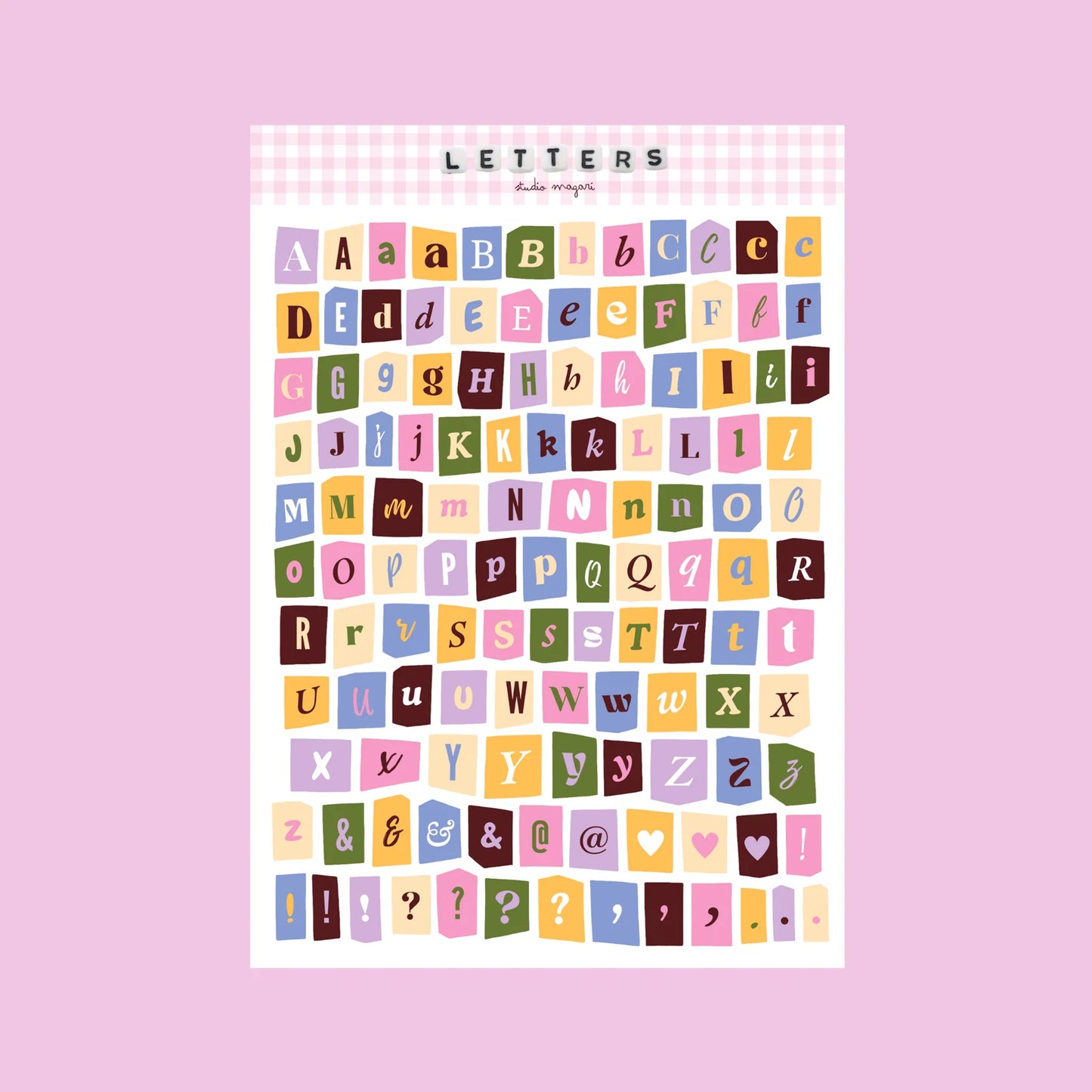 Planche de stickers - Scrapbooking Letters