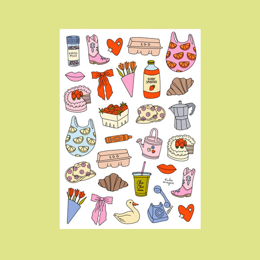 Planche de stickers - Printemps