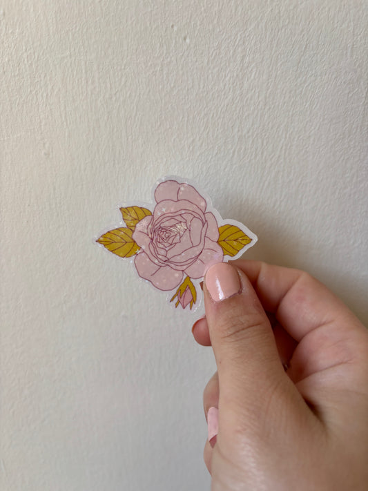 Sticker - Fleur rose