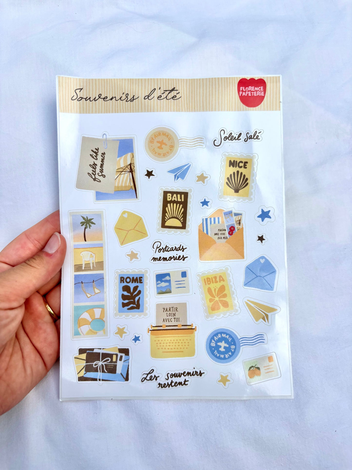 Planche de stickers - Souvenirs d'été