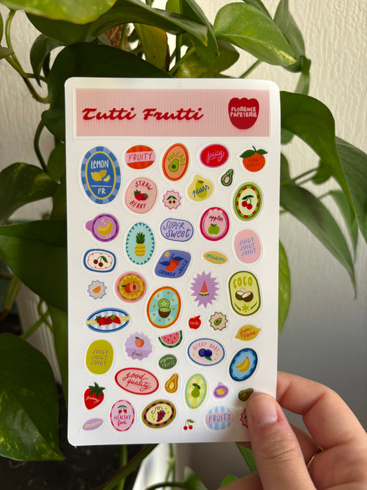 Planche de stickers - Tutti Frutti