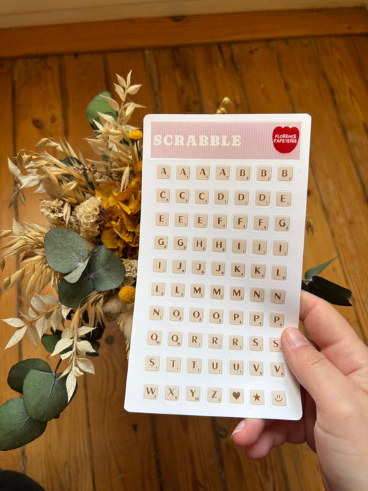 Planche de stickers - Scrabble