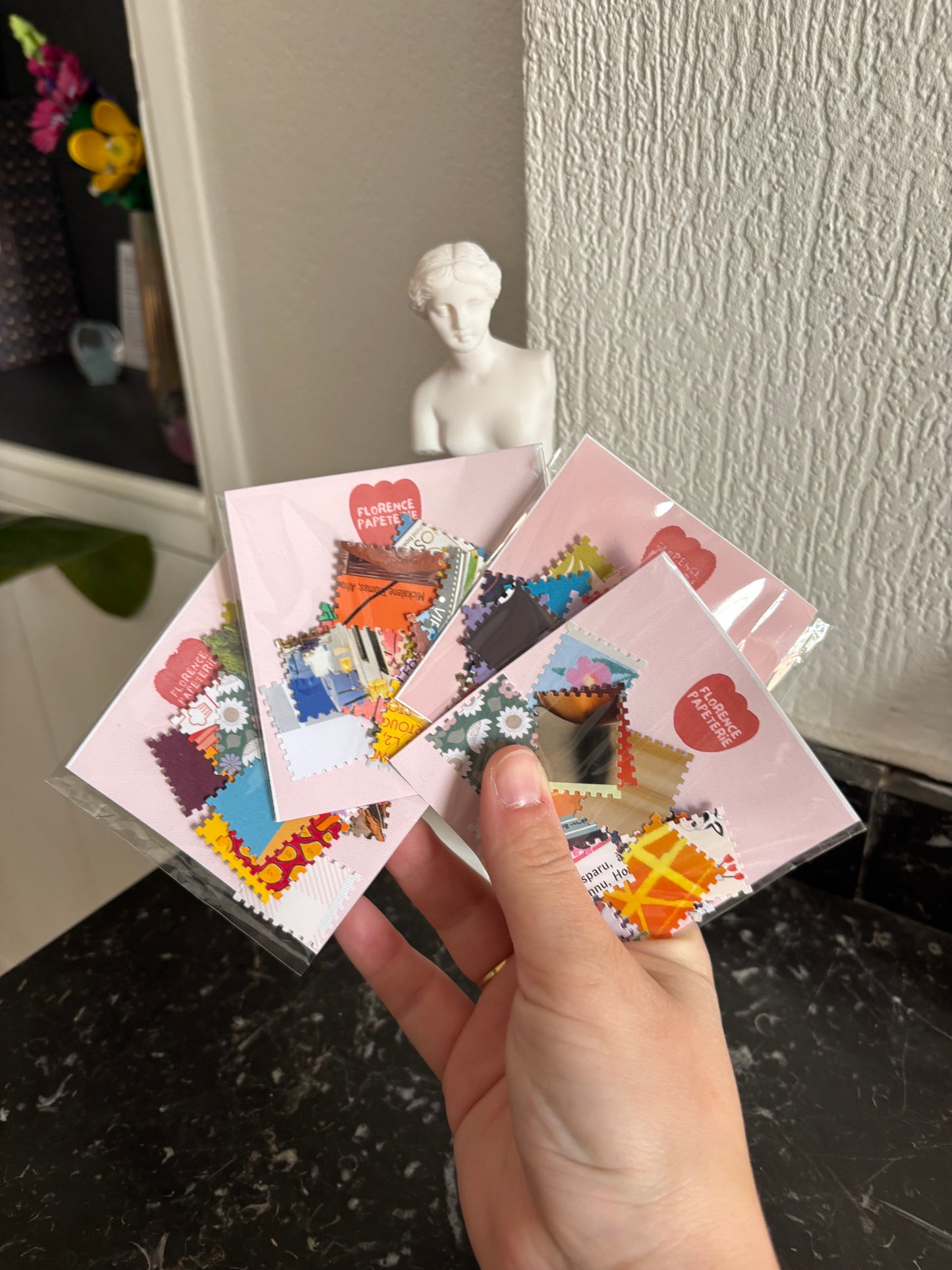Timbres à coller pour le scrapbooking