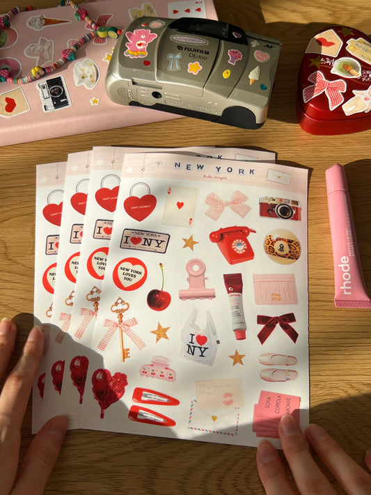 Planche de stickers - New York Loves You