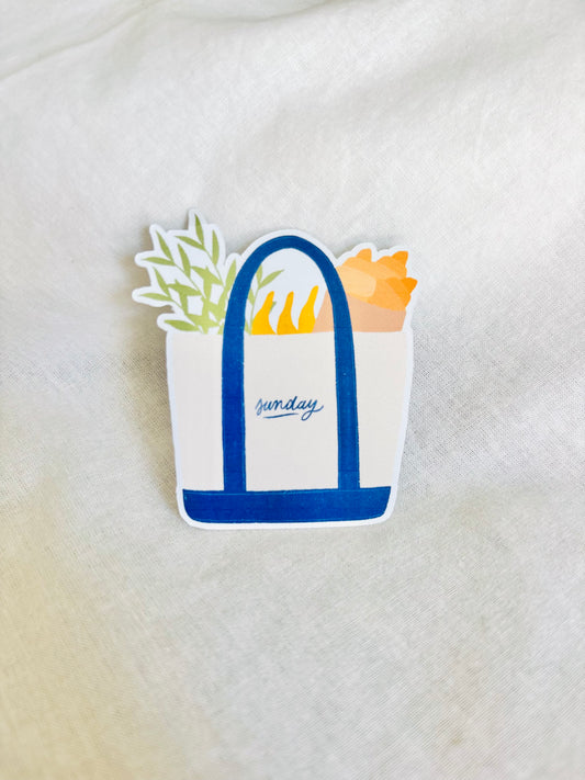 Sticker - Tote bag du dimanche