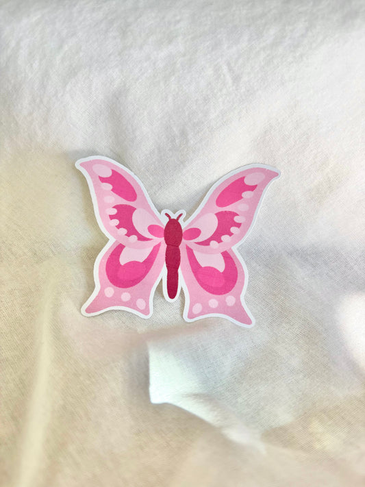 Sticker - Papillon rose