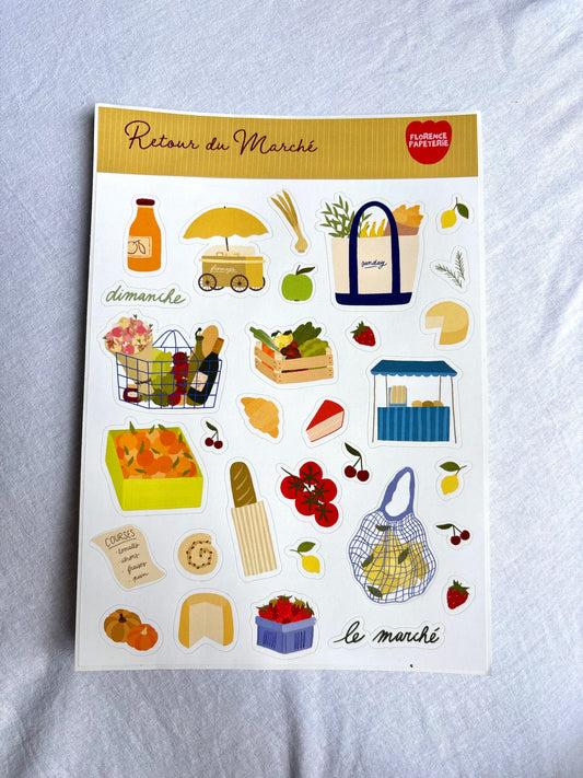 Planche de stickers - Retour du marché