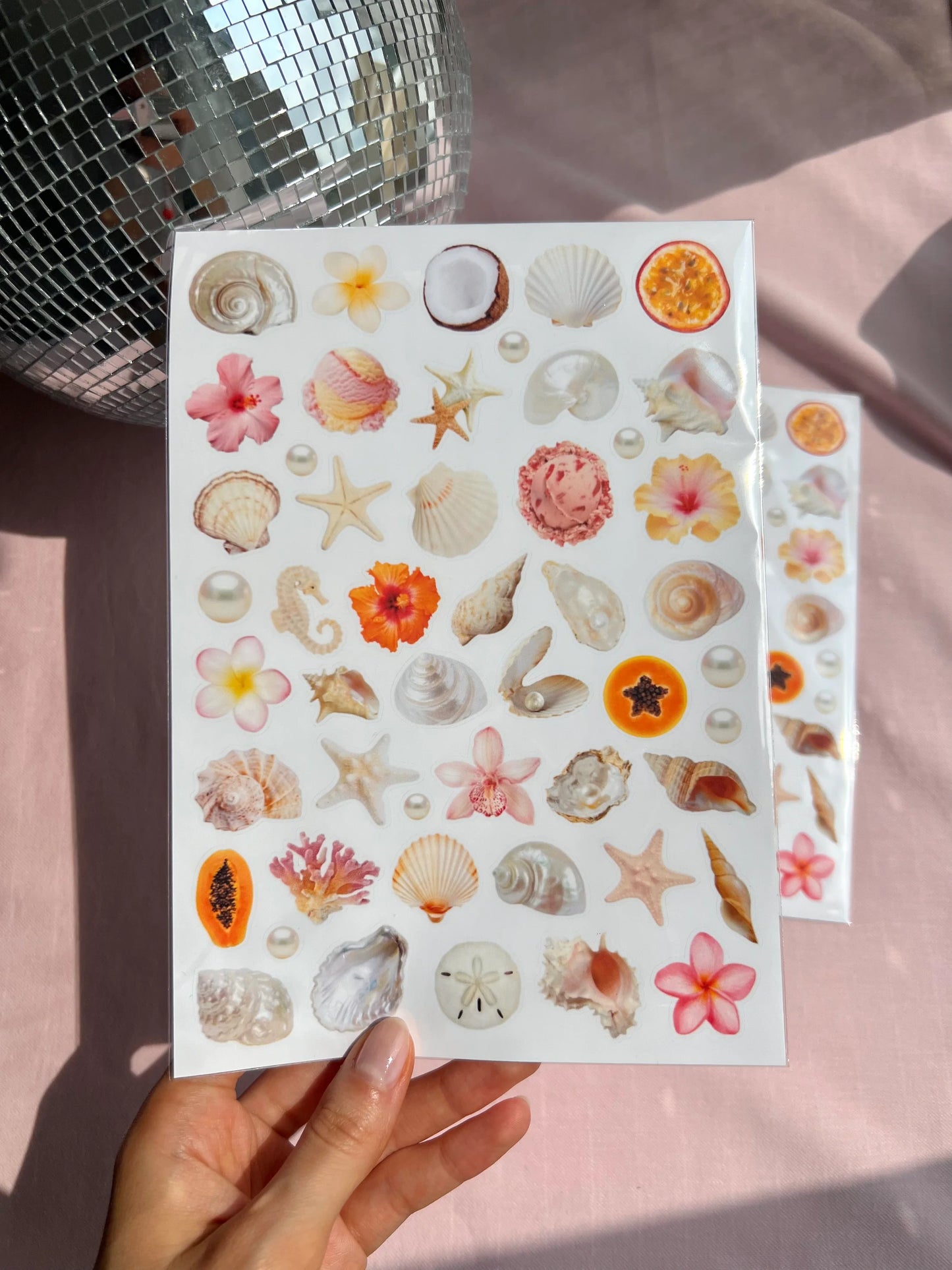 Planche de stickers - Sea Shells