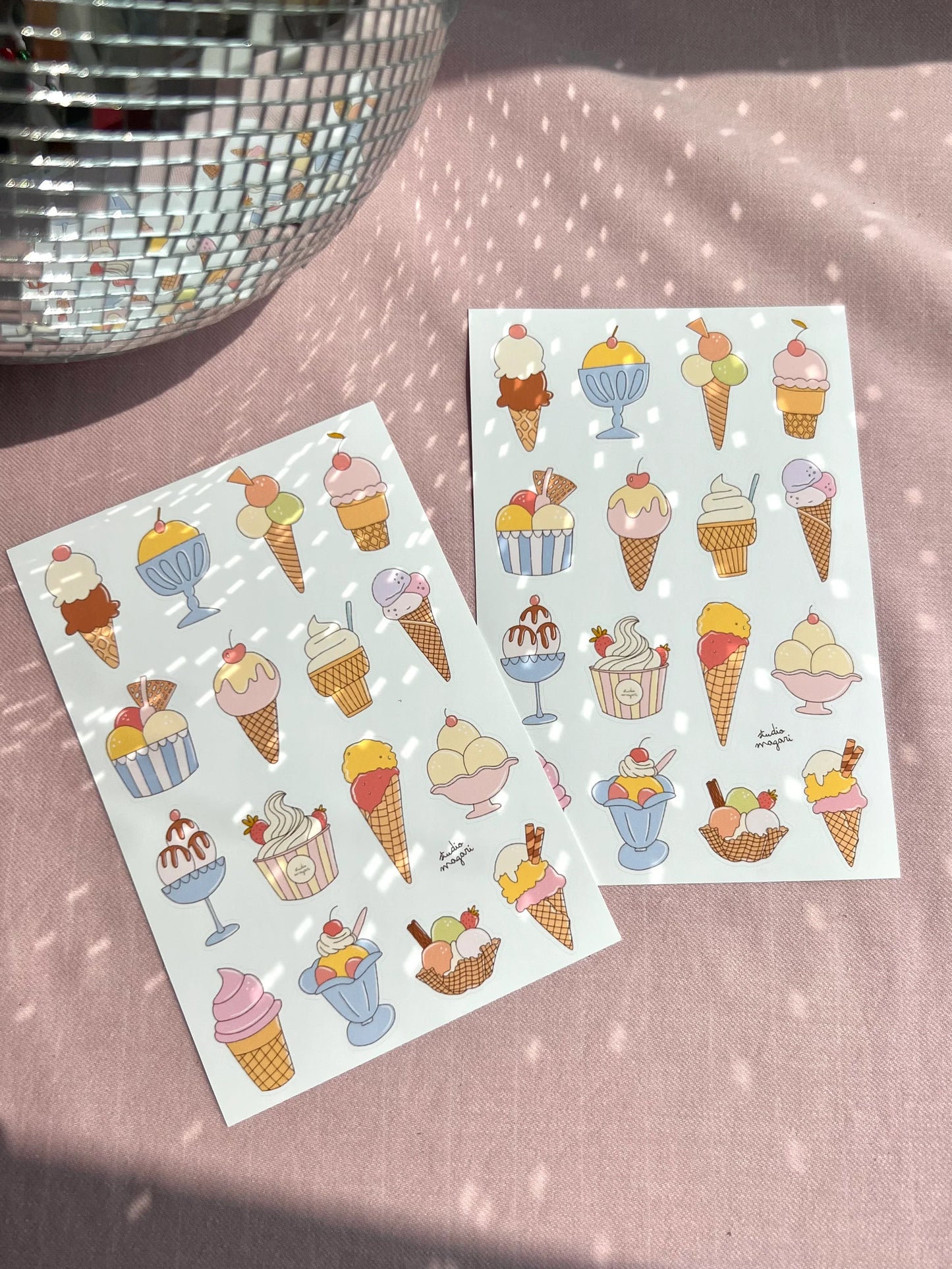 Planche de stickers - Ice Cream