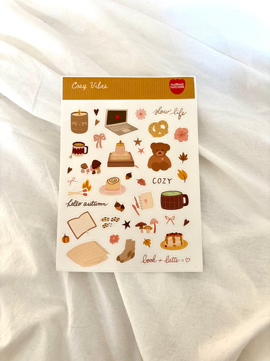 Planche de stickers - Cosy Vibes