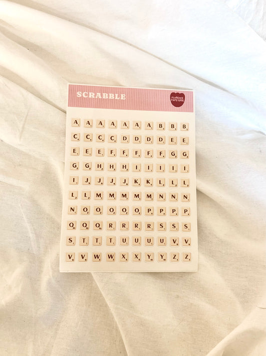 Planche de stickers - Scrabble