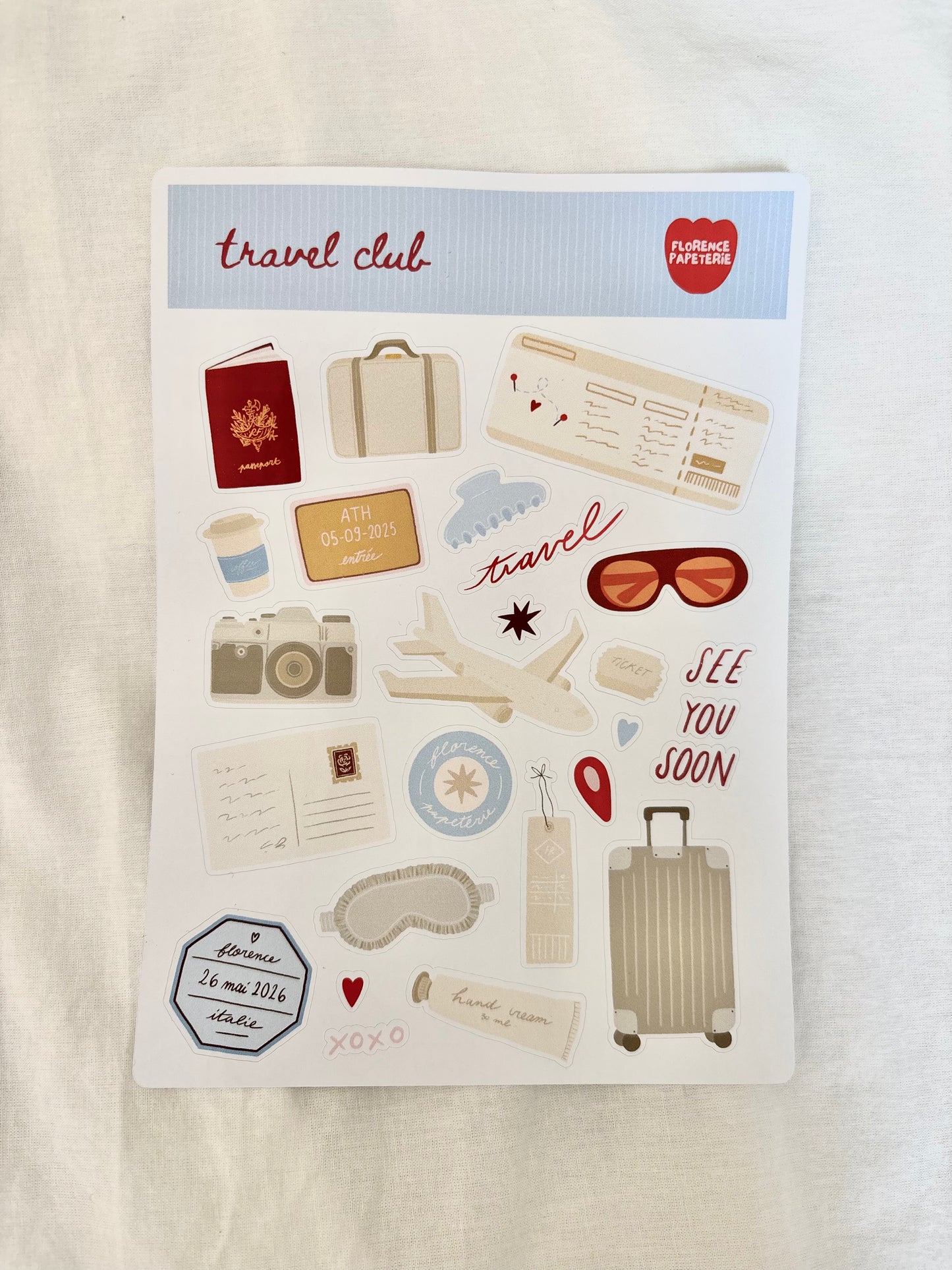 Planche de stickers - Travel Club
