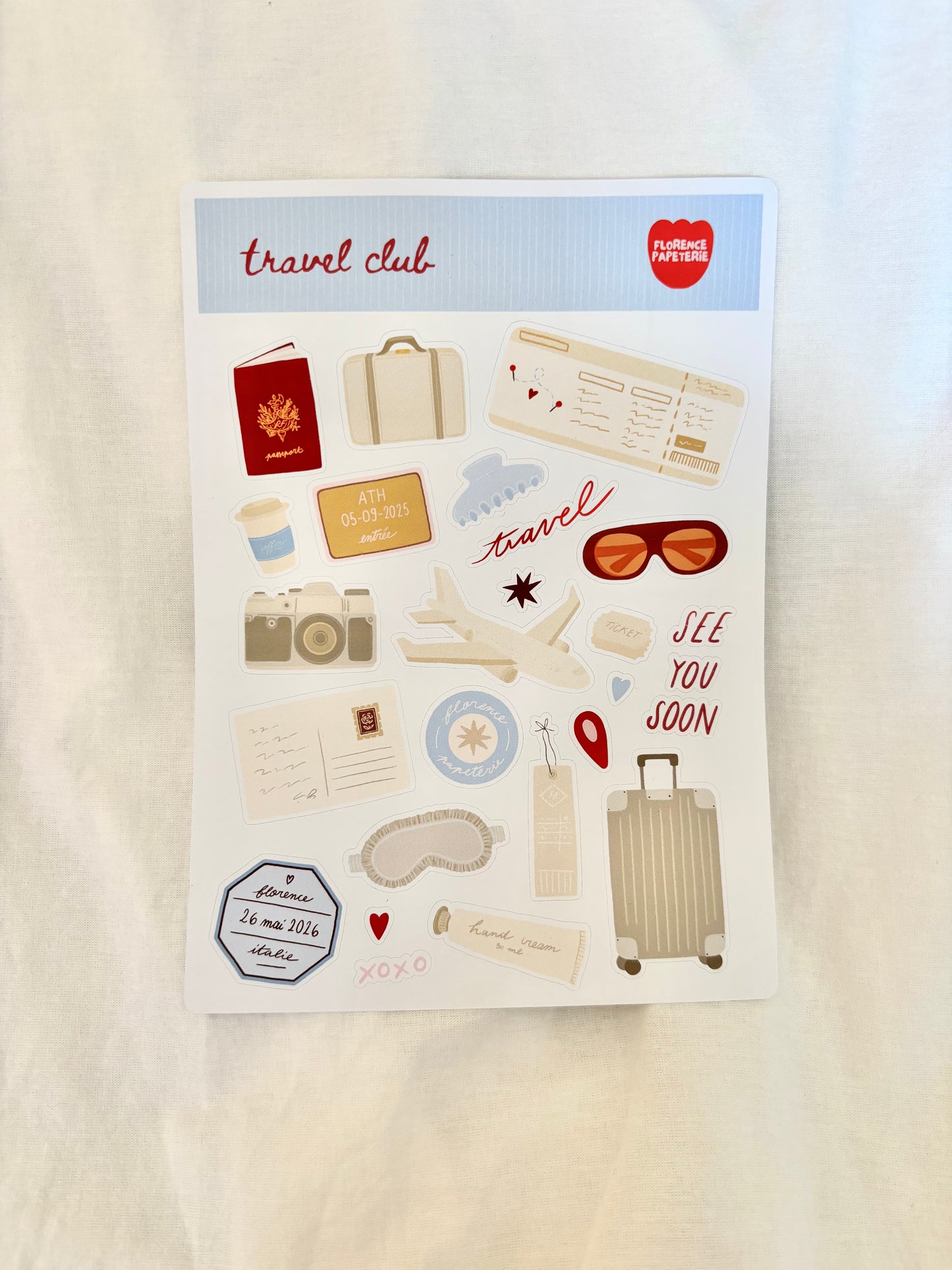 Planche de stickers - Travel Club