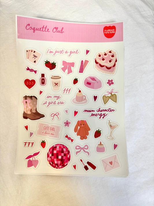 Planche de stickers - Coquette Club