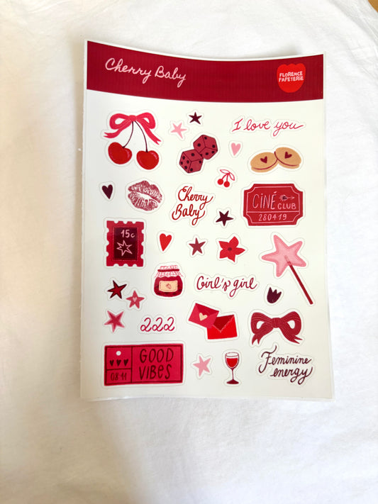Planche de stickers - Cherry Baby