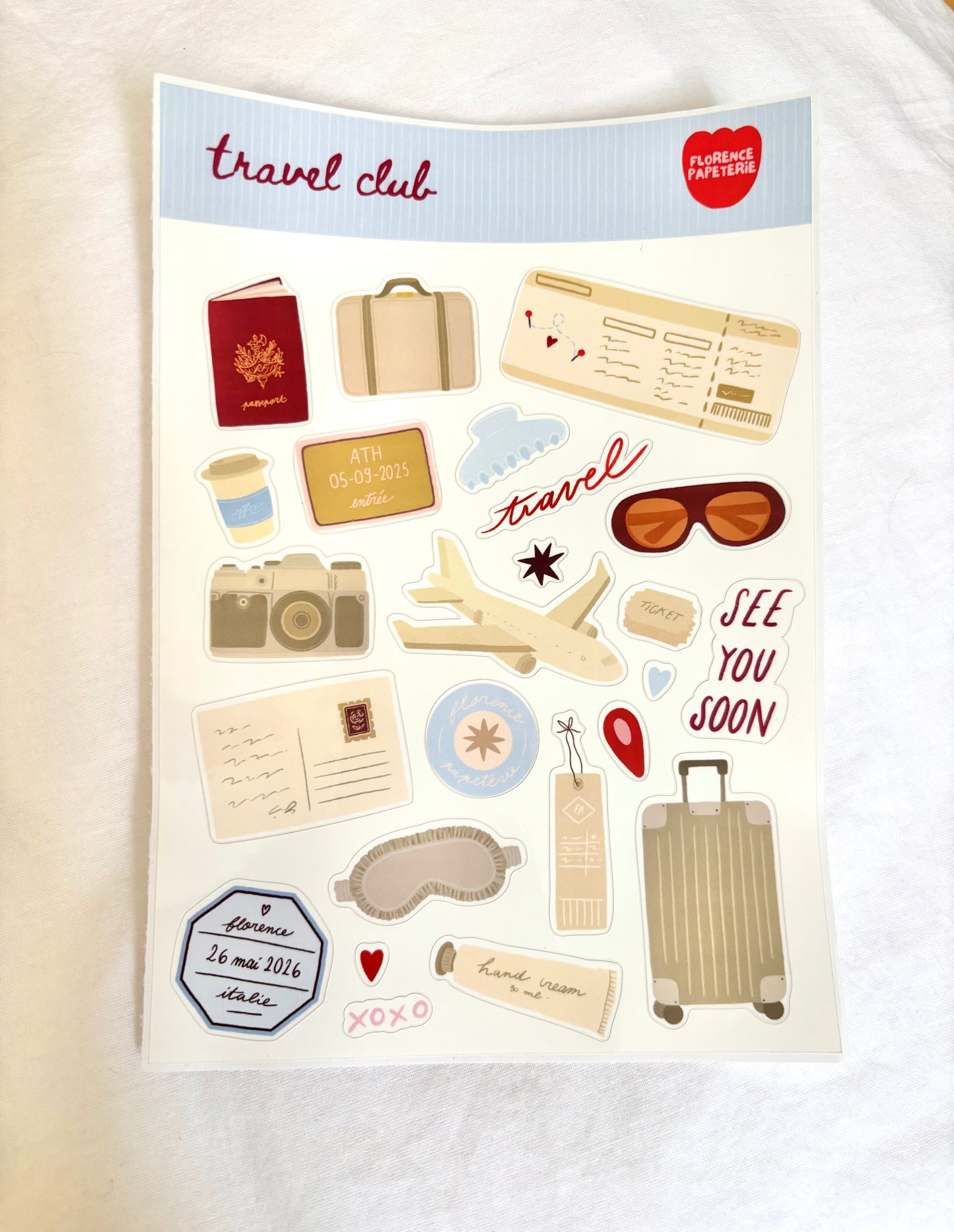 Planche de stickers - Travel Club