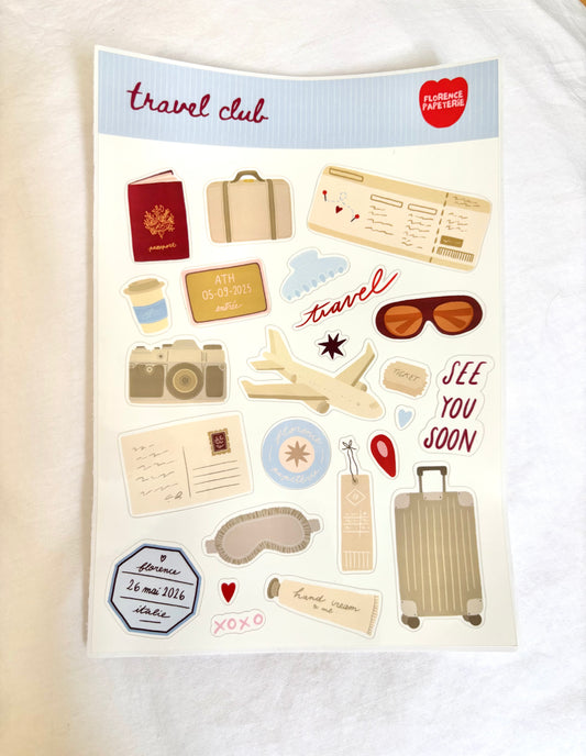 Planche de stickers - Travel Club