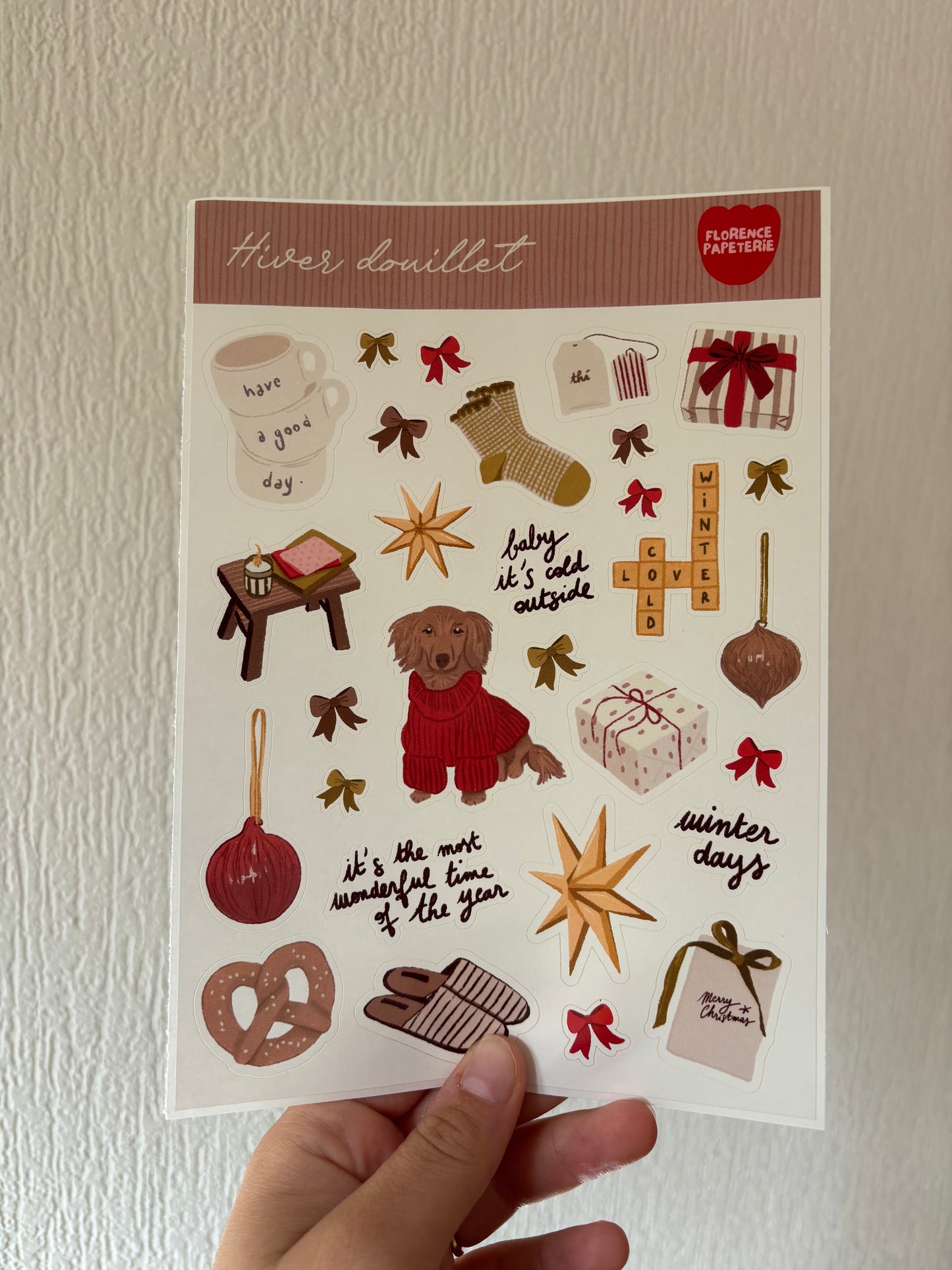 Planche de stickers - Hiver Douillet
