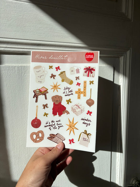 Planche de stickers - Hivers Douillet