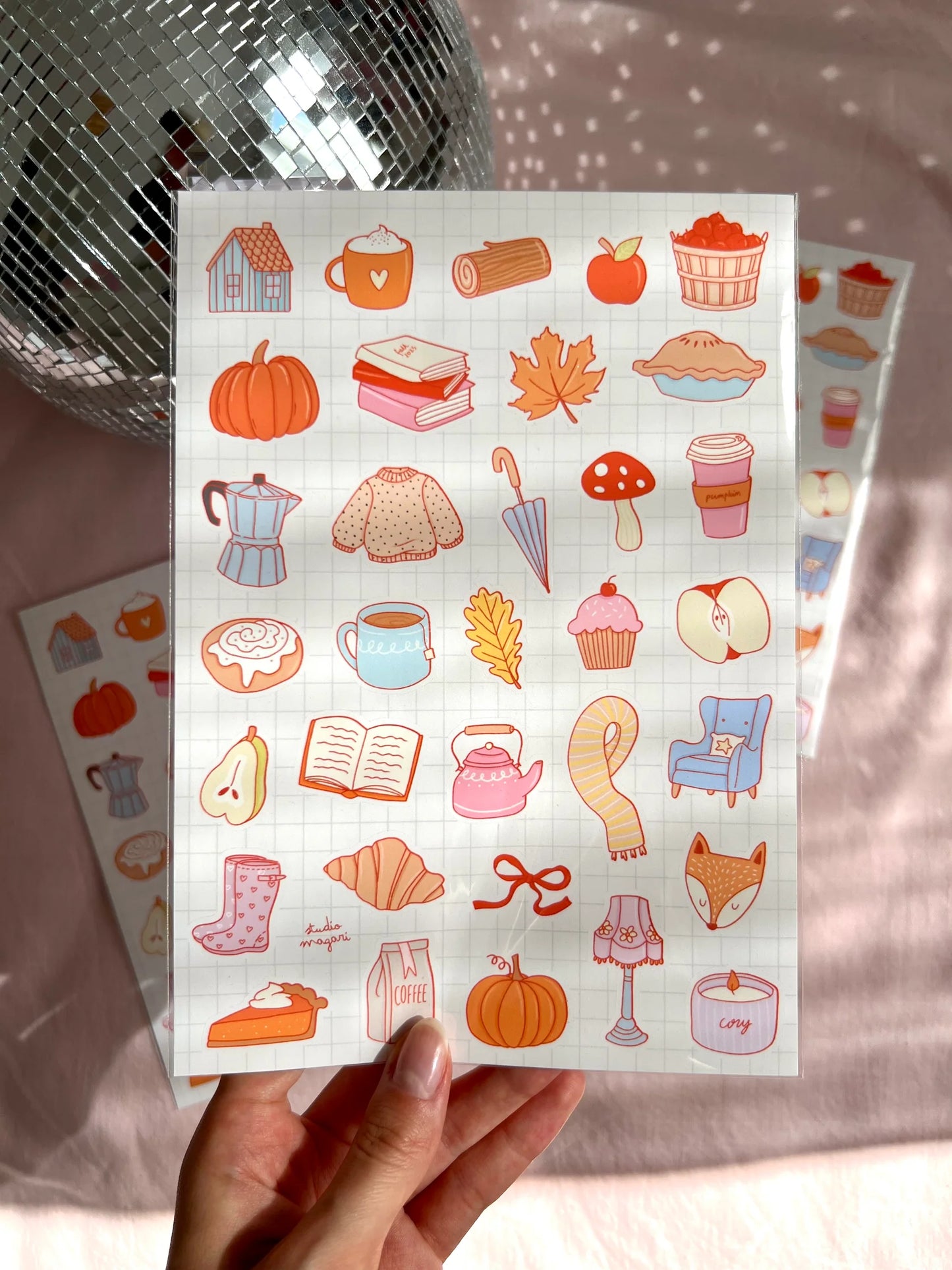 Planche de stickers - Automne Girly