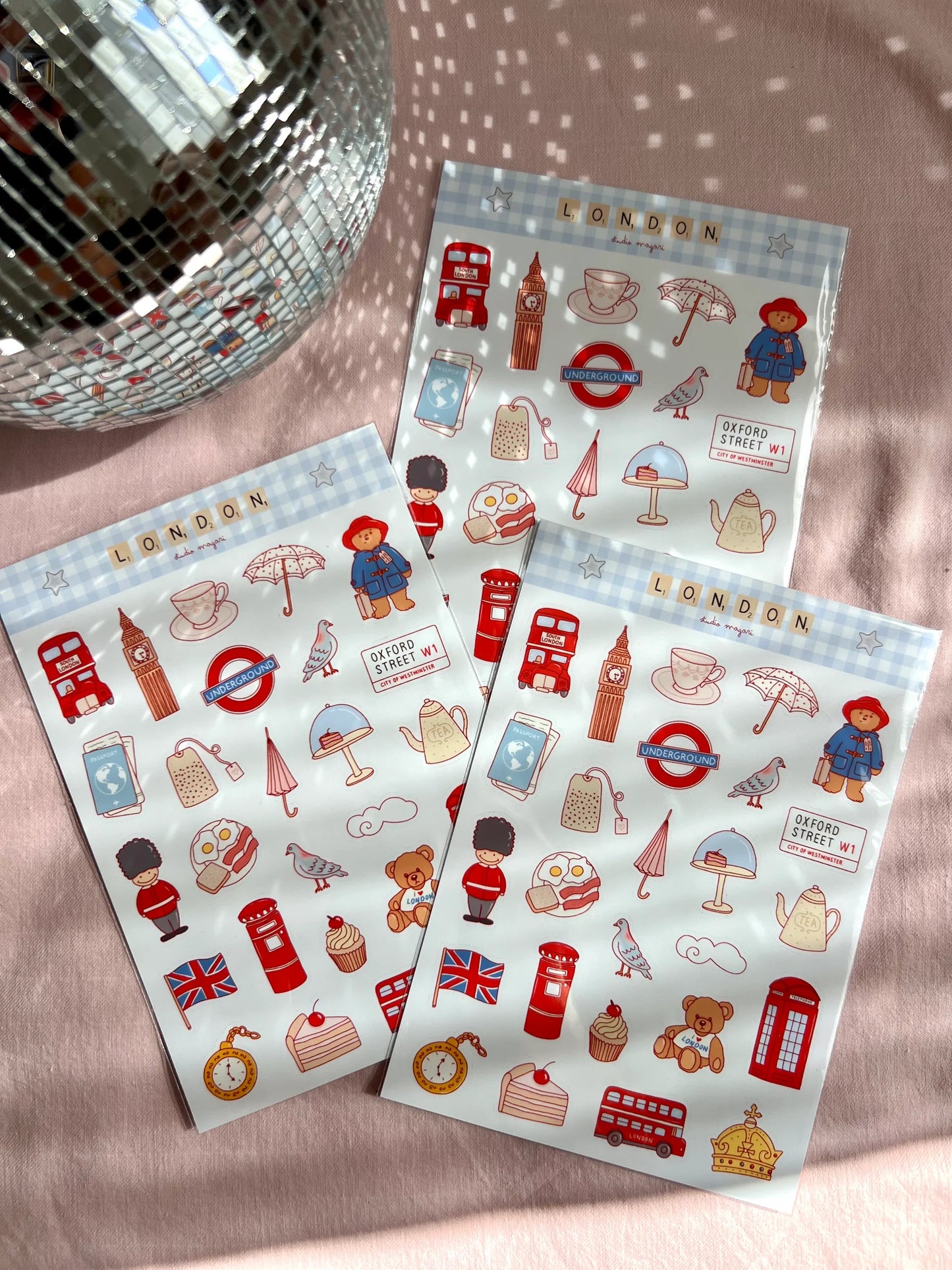 Planche de stickers - London