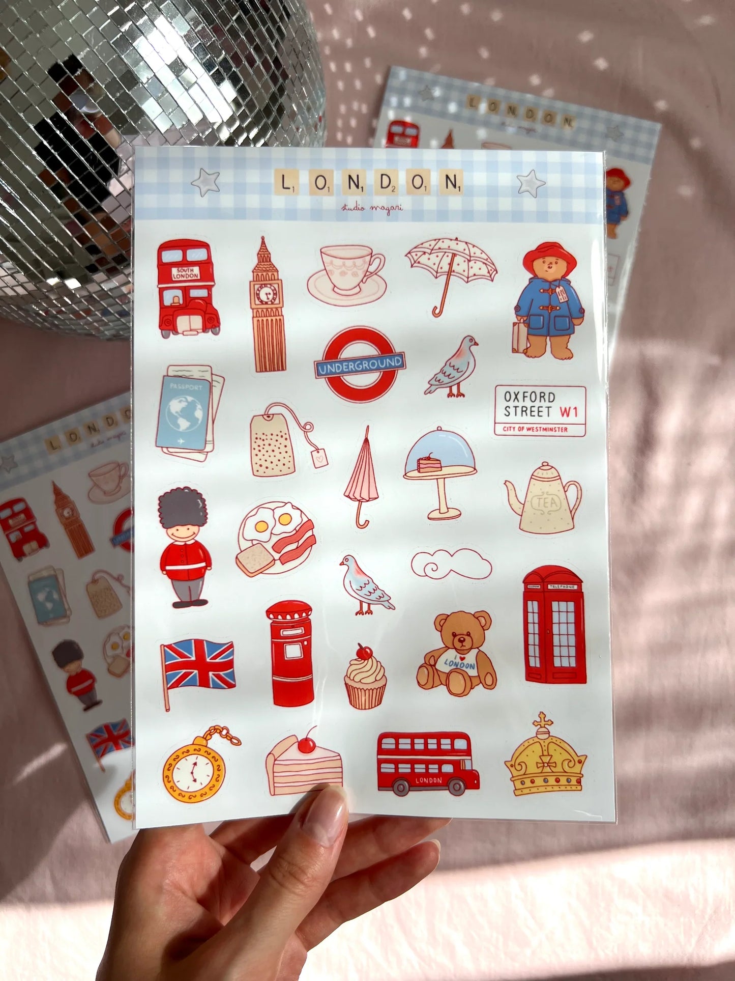 Planche de stickers - London