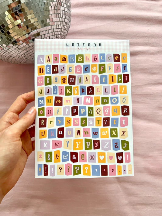 Planche de stickers - Scrapbooking Letters
