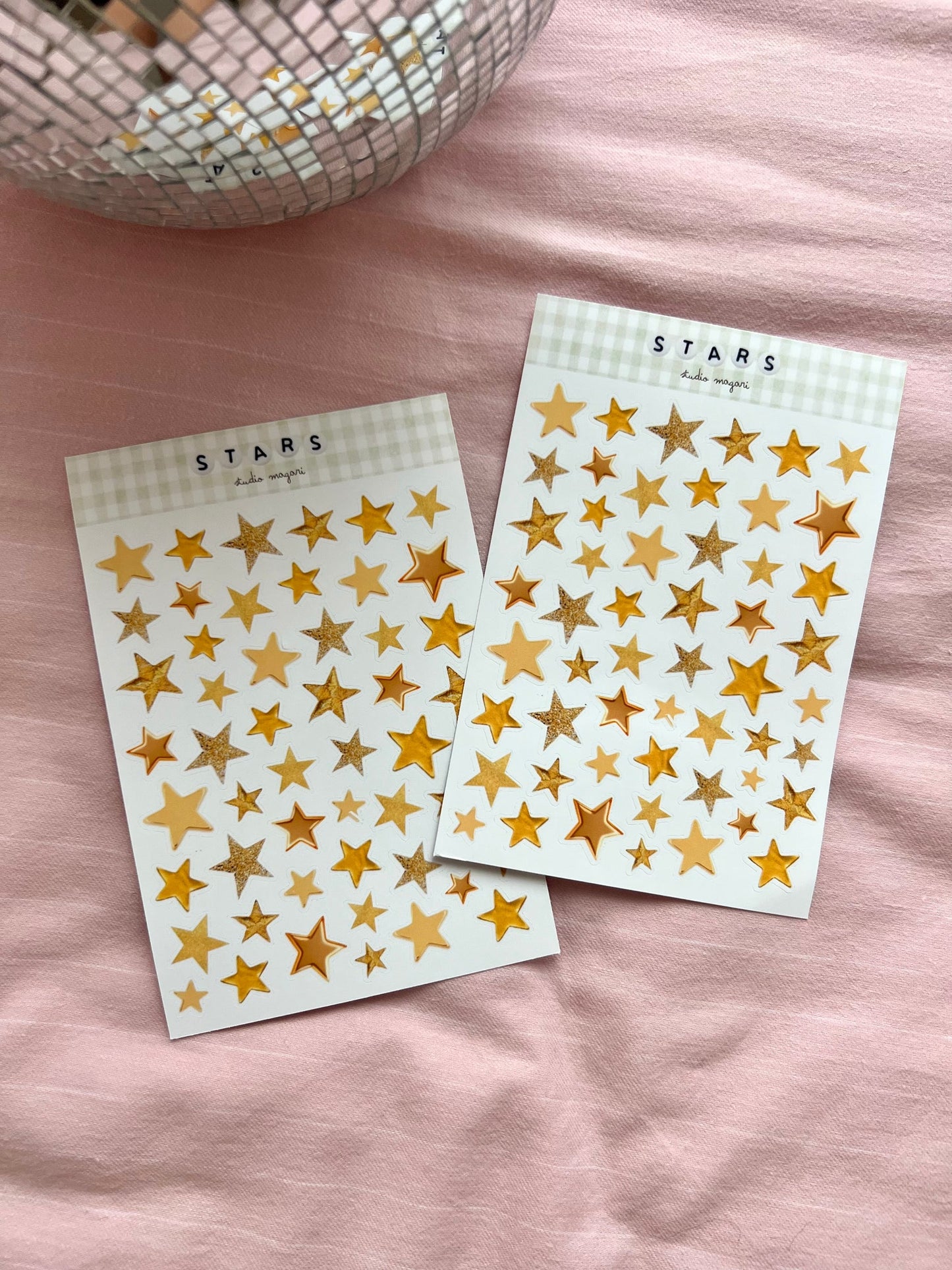 Planche de stickers - Étoiles dorées