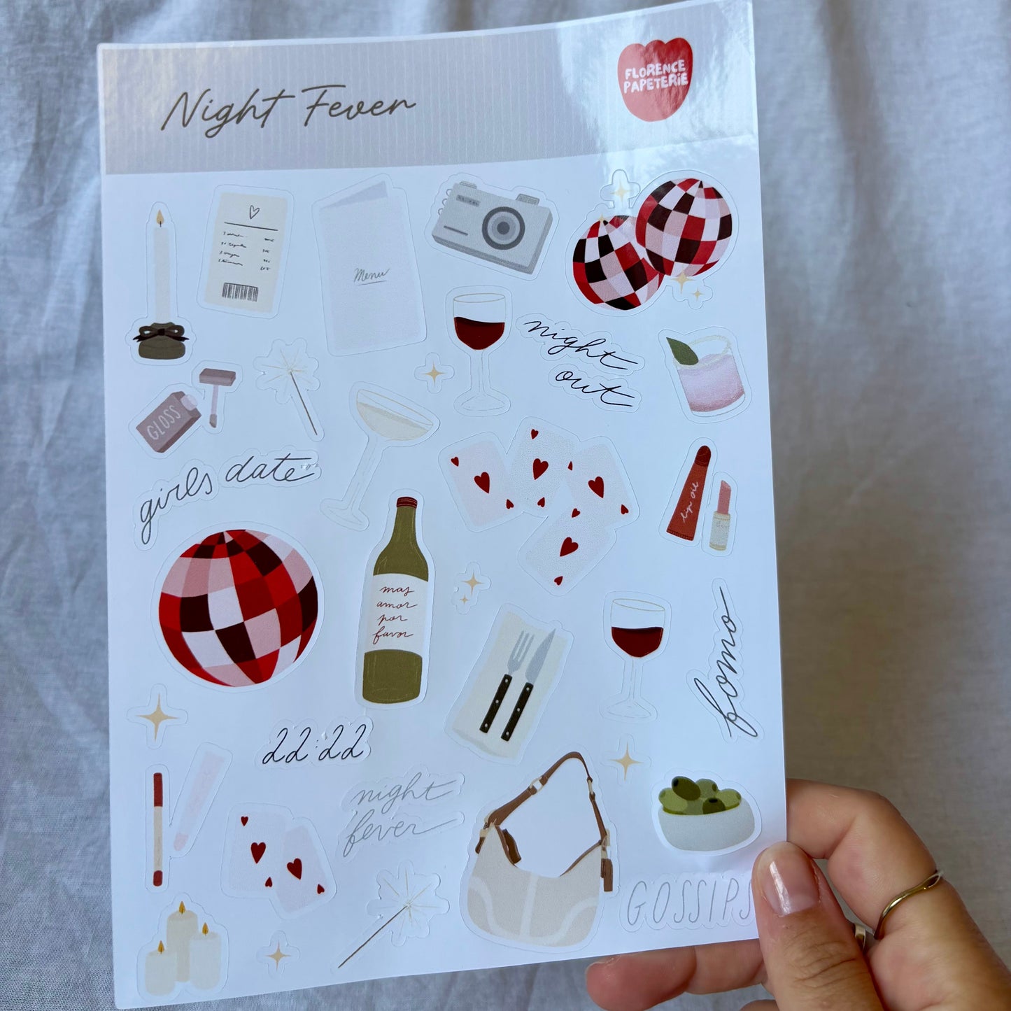 Planche de stickers - Night Fever