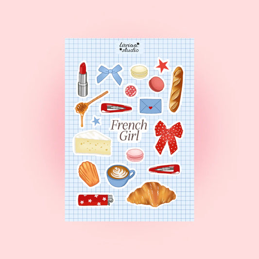 Planche de stickers - French Girl