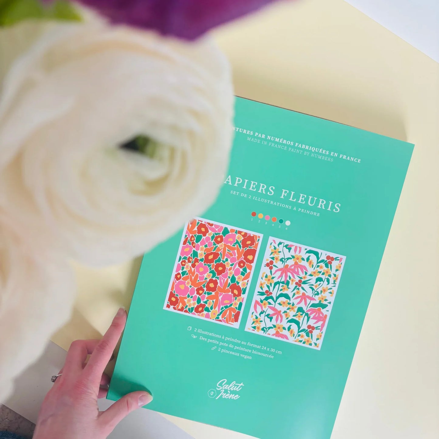 Peinture sur numéros - Papiers fleuris
