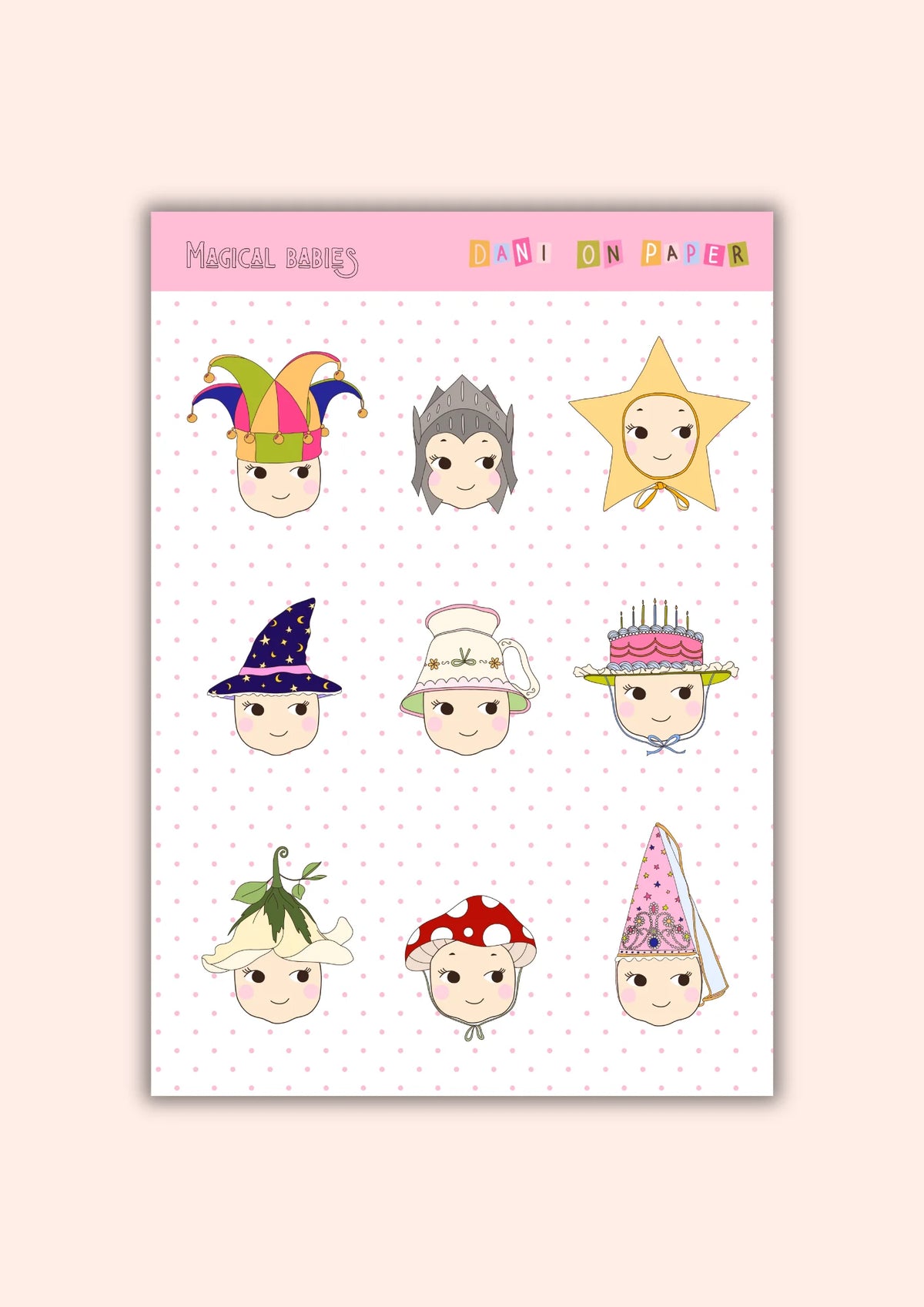 Planche de stickers - Magical Babies