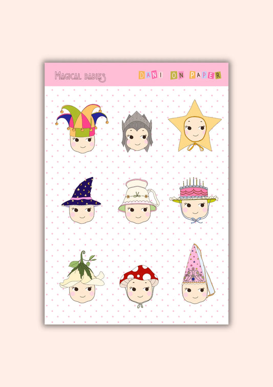 Foglio di adesivi - Magical Babies