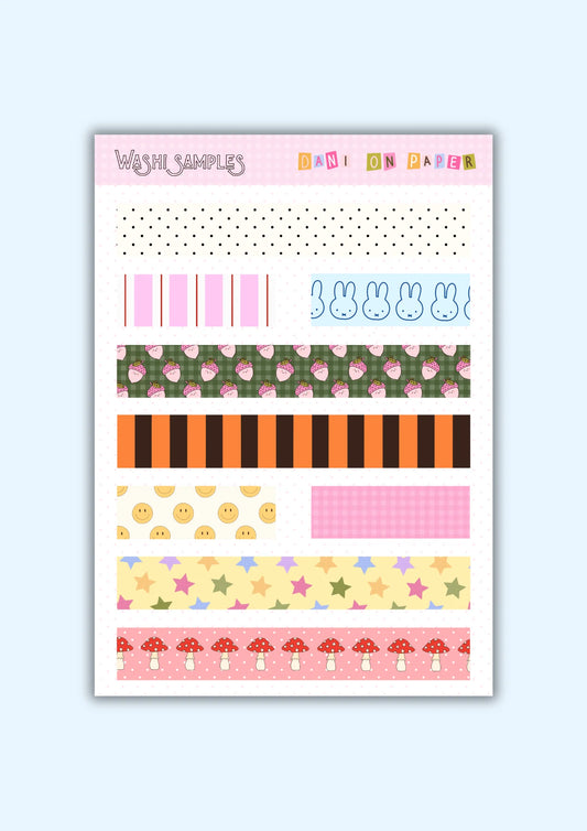 Tavola di adesivi - Washi Sample
