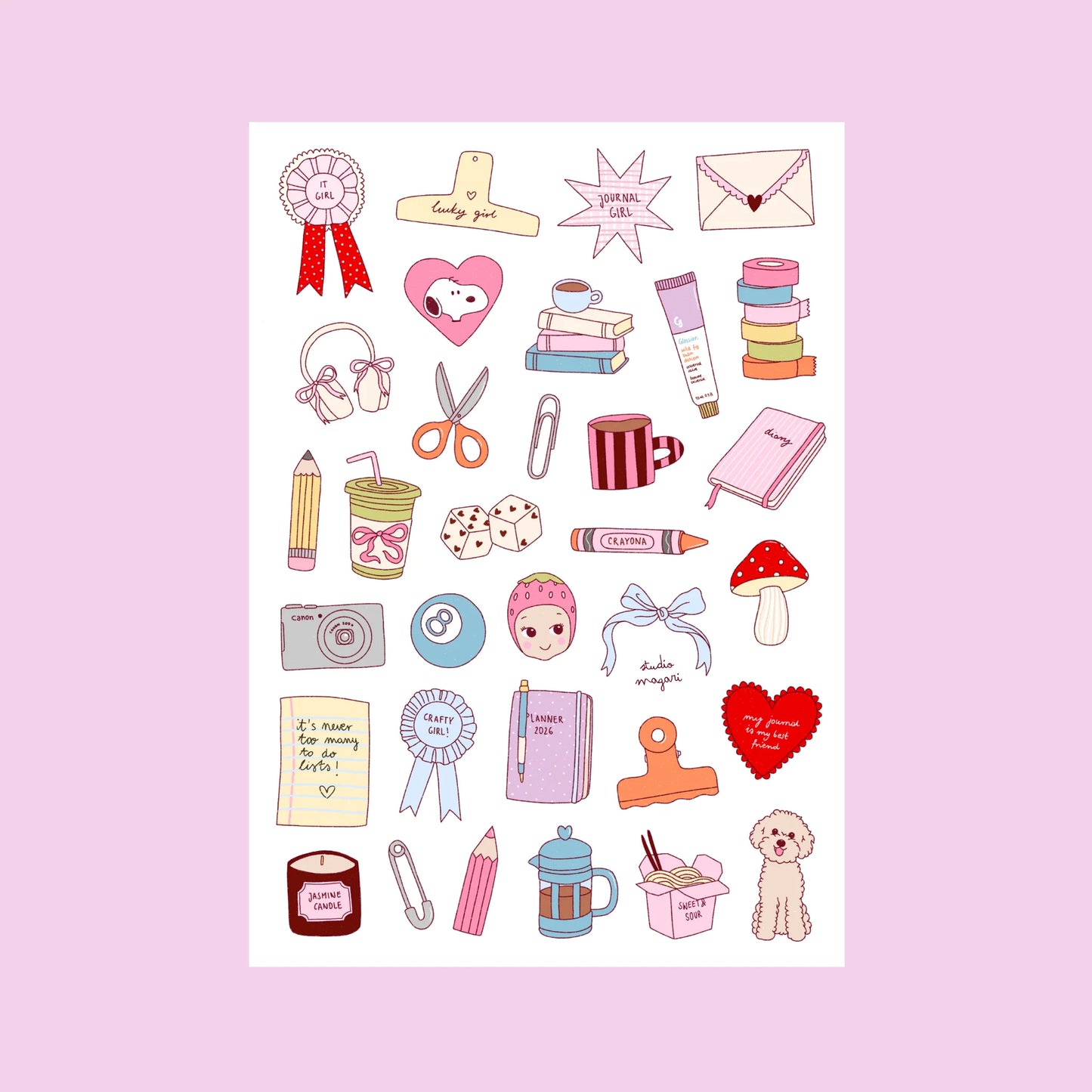 Planche de stickers - Cool Girl